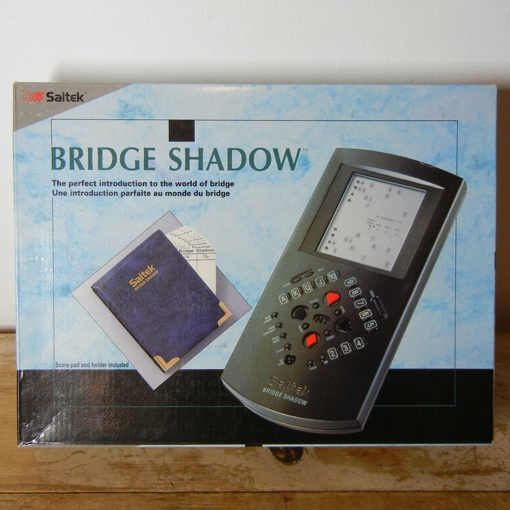 Vintage Saitek Learn Bridge Shadow 1992 LCD Bridge Tutor Game - Tested working